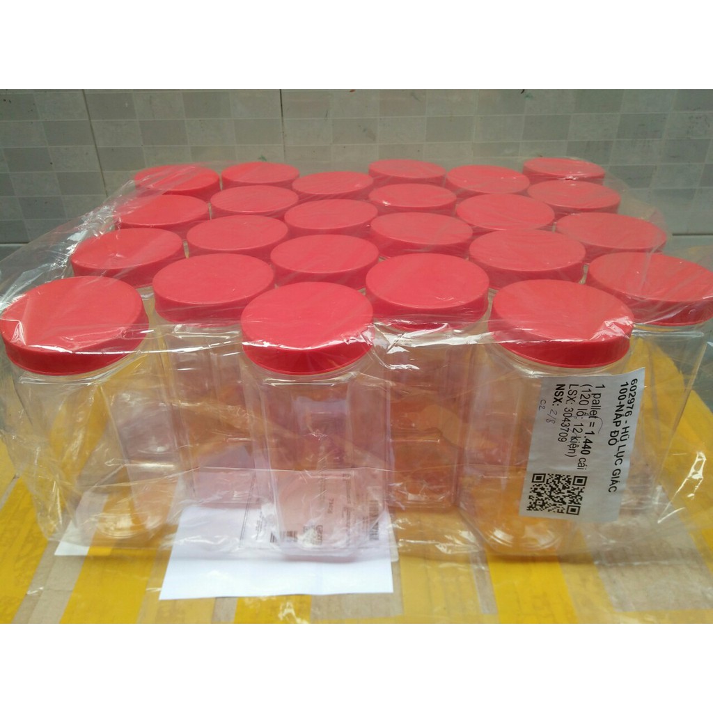 Combo 6 hũ nhựa lục giác duy tân 800ML
