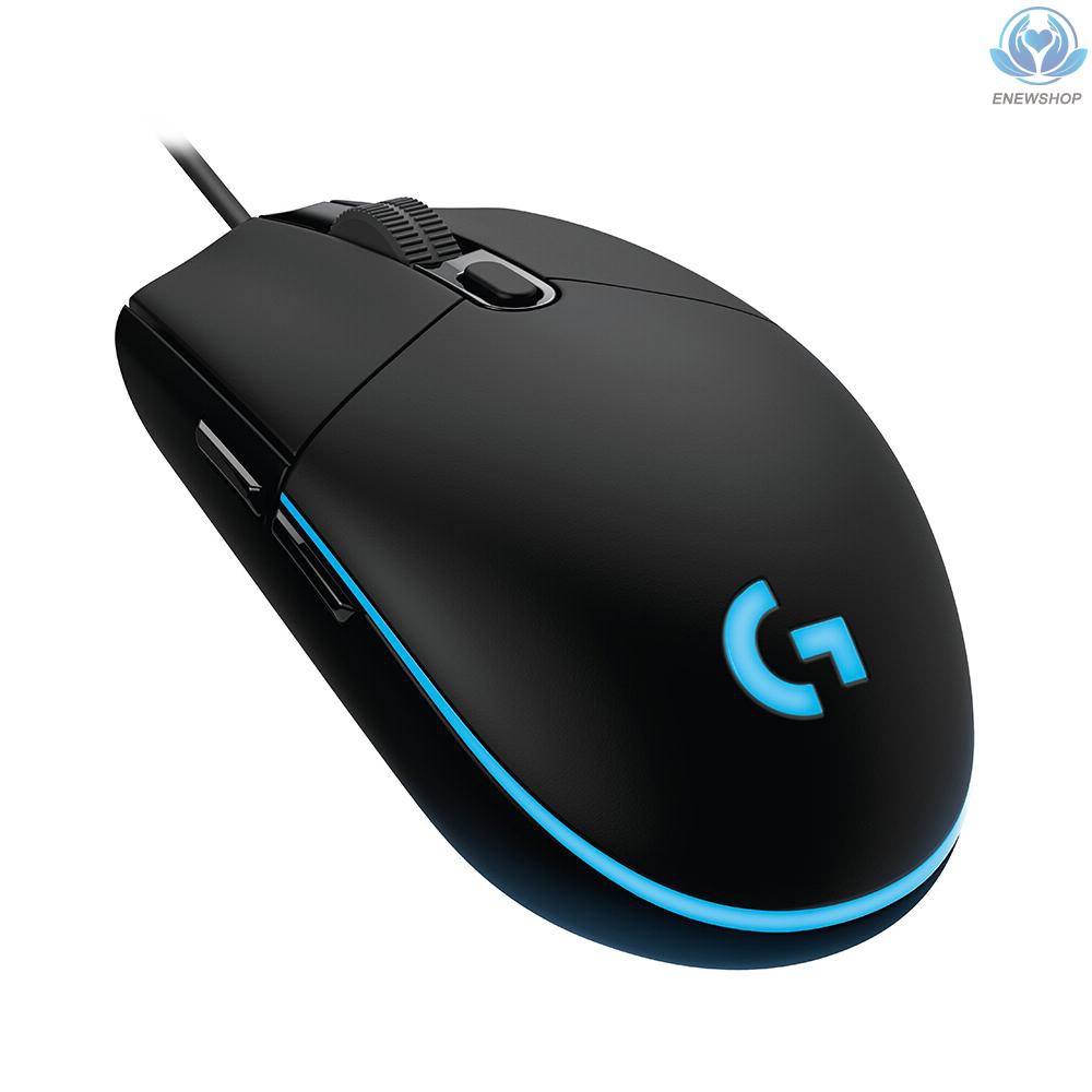 【enew】Logitech G102 Wired Gaming Mouse RGB Mice Optical 8000DPI 16.8M Color LED  Customizing 6 Programmable Buttons (White)