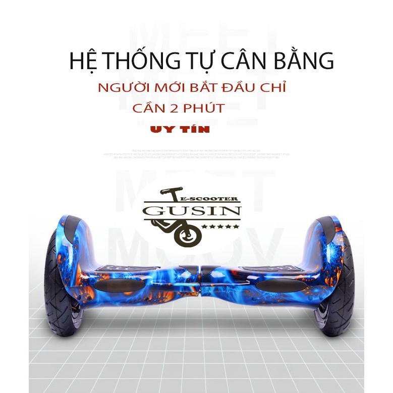 Xe Điện Cân Bằng 10Inch MÀU ĐEN / tp.HCM / GuSin / Nhiều Màu / Thế Hệ Mới Nhất