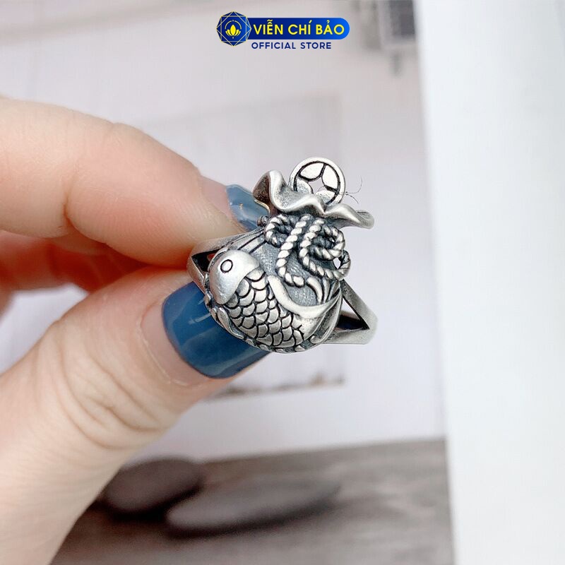 Nhẫn bạc nữ Lý ngư tài phúc nữ chất liệu bạc Thái 925 thời trang phụ kiện trang sức nữ Viễn Chí Bảo N000300