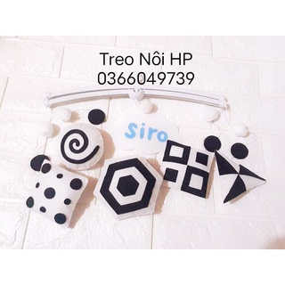 -Treo nôi Hình  khối đen trắng kích thích thị giác bé