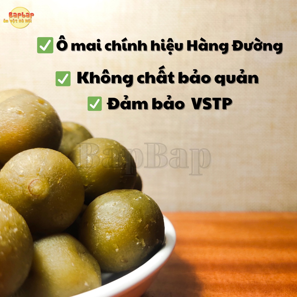 Ô mai sấu giòn chua ngọt Bapbap, chính hãng Hàng Đường, xí muội sấu giòn hương vị truyền thống đặc sản ô mai Hà Nội