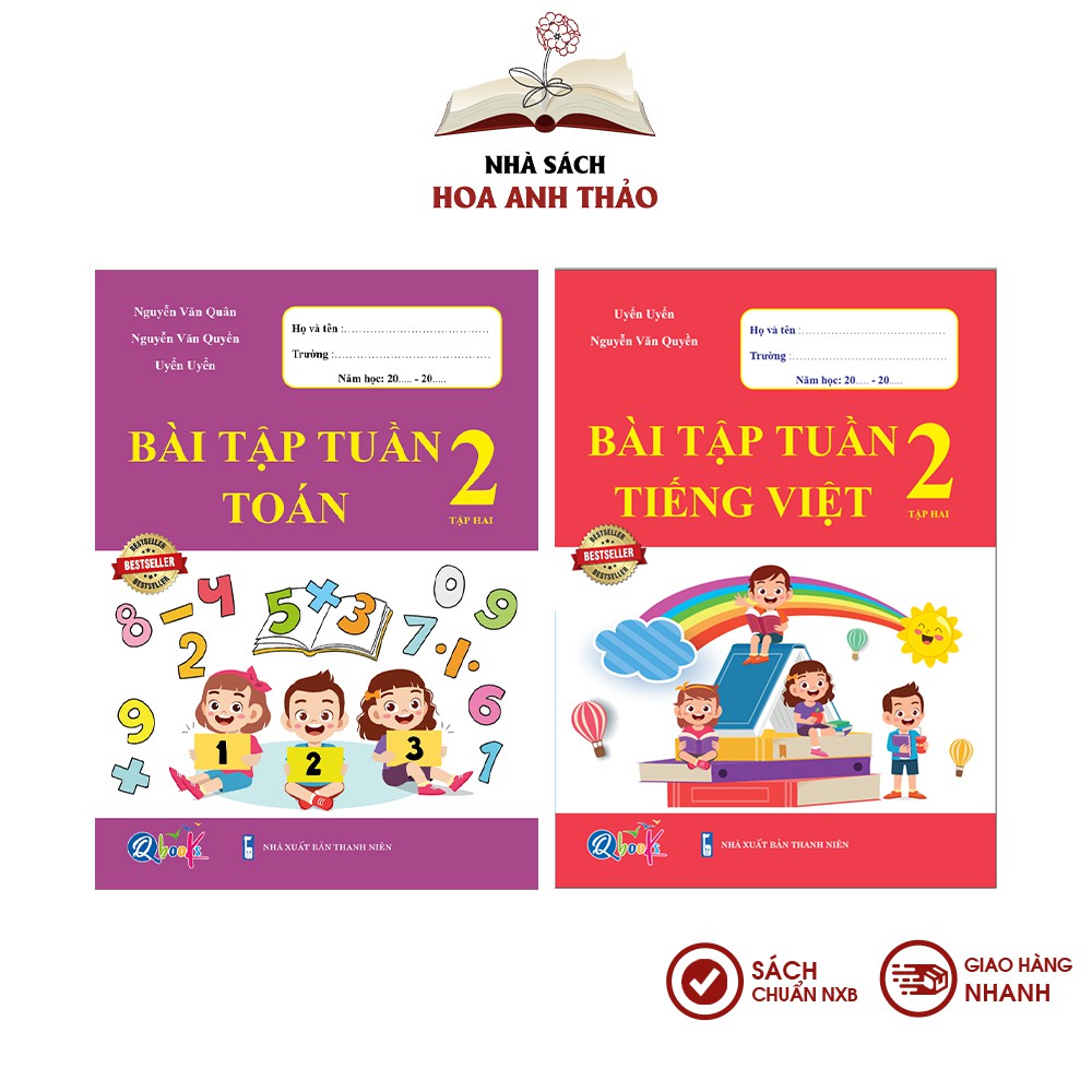Sách - Bài tập tuần và đề kiểm tra Toán và Tiếng Việt lớp 2 học kỳ 2 Bộ 4 quyển | BigBuy360 - bigbuy360.vn