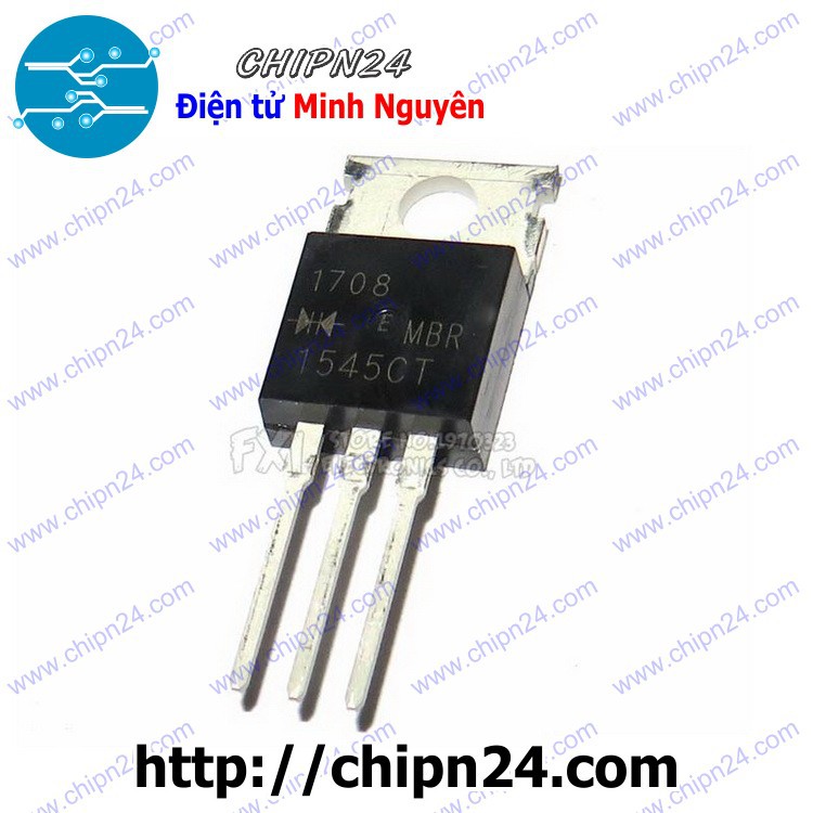 [1 CON] Diode MBR1545 15A 45V TO-220 (MBR1545CT 1545) [Diode Schottky]