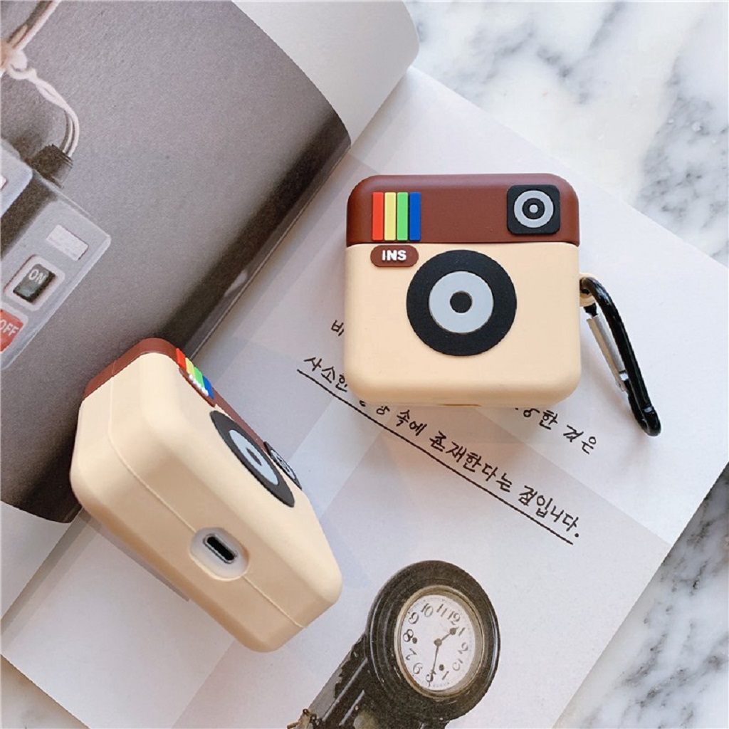 Airpods Case ⚡Freeship ⚡ VỎ BỌC AIRPODS INSTAGRAM Case Tai Nghe Không Dây Airpods 1/ 2/ i12/ Pro