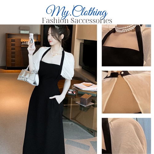 Váy/đầm nữ thiết kế tay phồng phong cách cổ điển My.Clothing V05