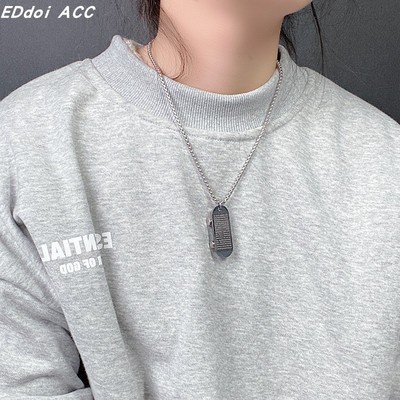 Dây chuyền thép titan mặt hình ván trượt phong cách hip hop