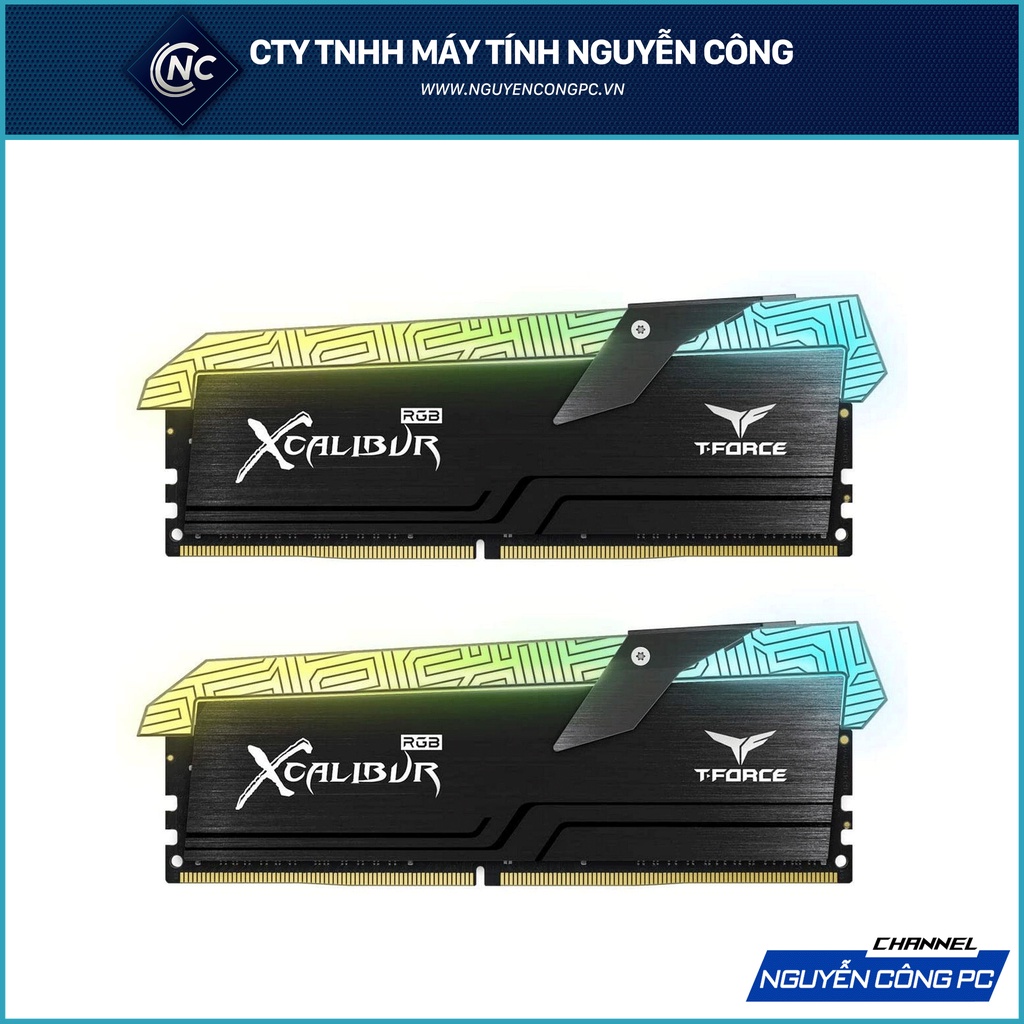 RAM TEAMGROUP TForce Xcalibur RGB 16GB (8GBx2) Bus 3600 CL18 Black DDR4
