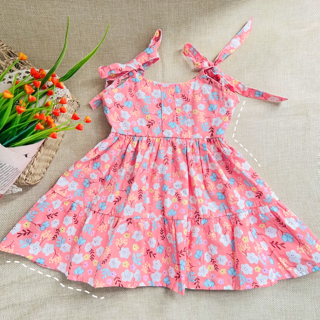 Váy 2 dây hoa nhí mùa hè cho bé gái sơ sinh 1 2 3 4 tuổi MINTSCLOSET Mint's Closet - GV0066