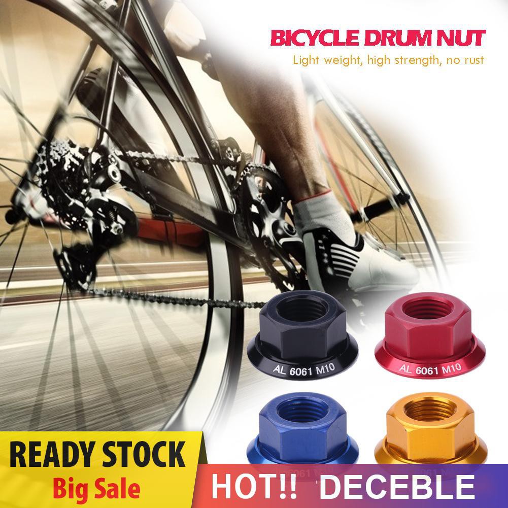 Deceble 1pc Bicycle Drum Hub Nuts M10 Fixed Gear MTB Road Folding Bike Screw Bolt