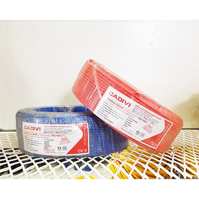 DÂY CV CADIVI 1.5mm; 2.5mm; 4mm; 6mm