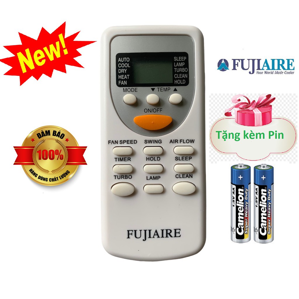 Điều khiển điều hòa Fujiaire - Hàng tốt, tặng kèm pin