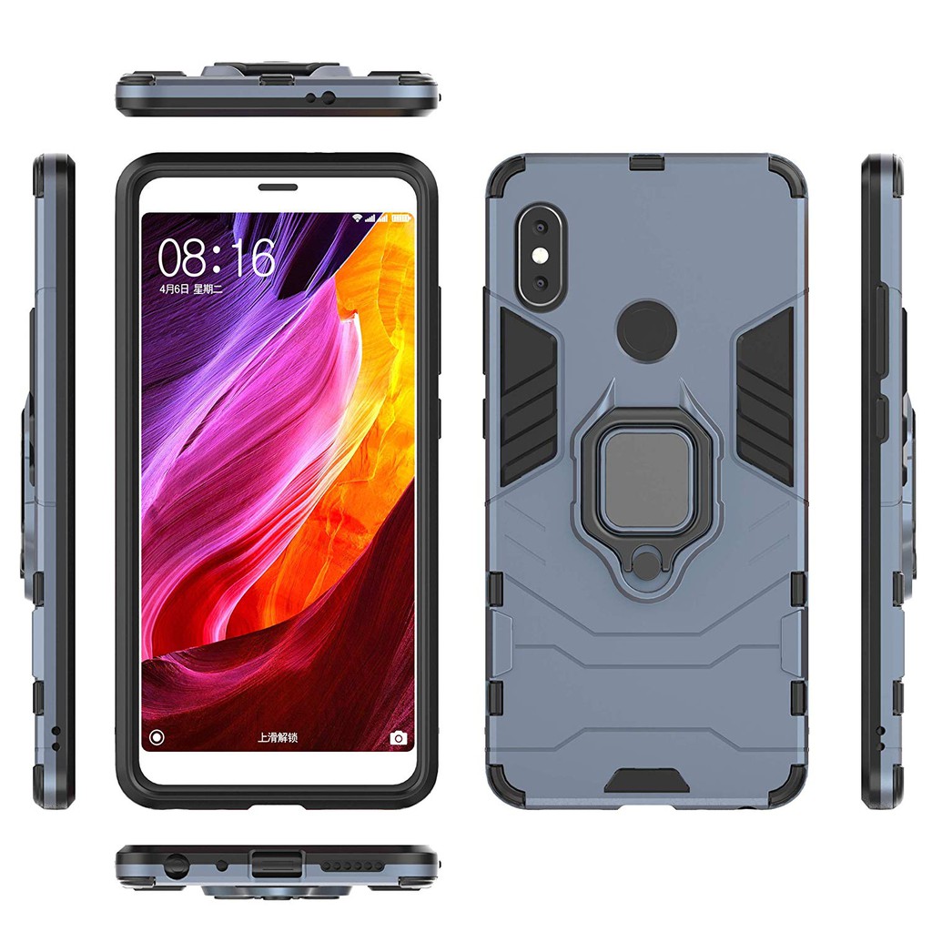 Ốp lưng Xiaomi Redmi Note 5/ Note 5 Pro iron man chống sốc kèm nhẫn iring chống xem video bảo vệ camera