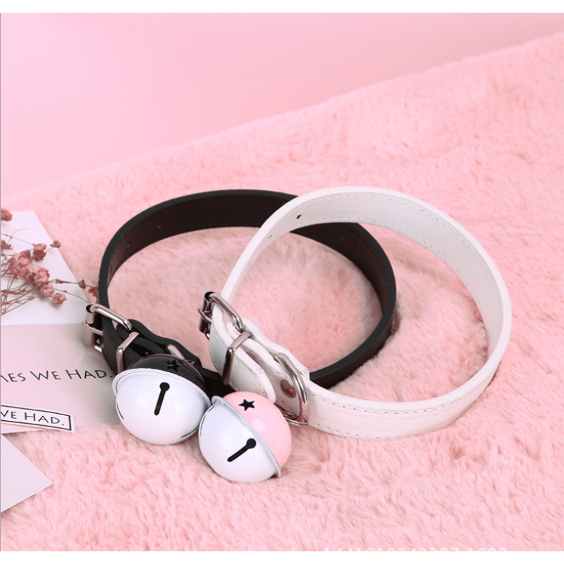 Vòng cổ choker giả da có chuông phong cách punk thời trang cho nam và nữ