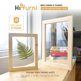 Khung ảnh gỗ trong suốt, khung ảnh để bàn 20x30/ 15x20
