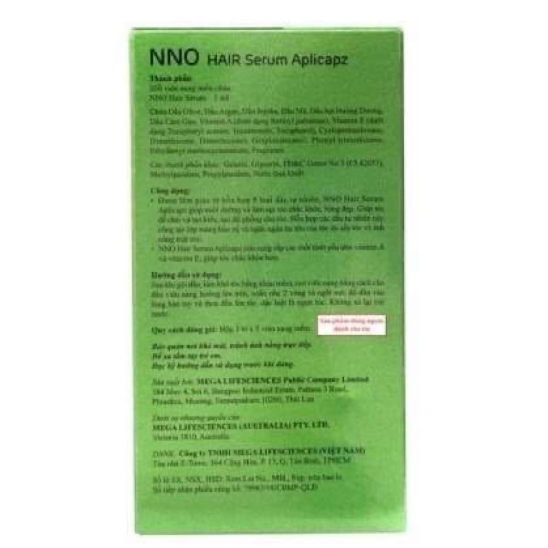 NNO - Serum Dưỡng Tóc Hair Serum Aplicapz hộp 15 viên