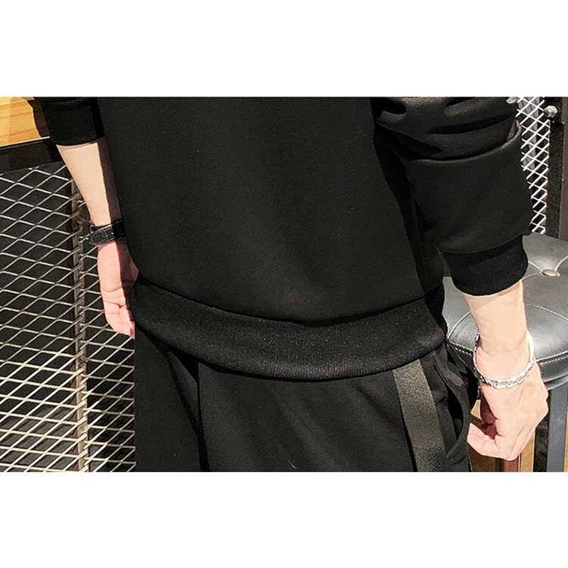Áo Sweater Nam Dài Tay Cổ Tròn Kiểu Hàn Quốc Trẻ Trung