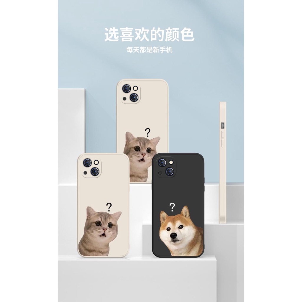 Ốp Điện Thoại Chống Sốc Hình Chó Mèo Cho Iphone 13 Pro 11 Pro Max Xr 6s 7 8 Plus 12 Mini 14 Pro Xs Max