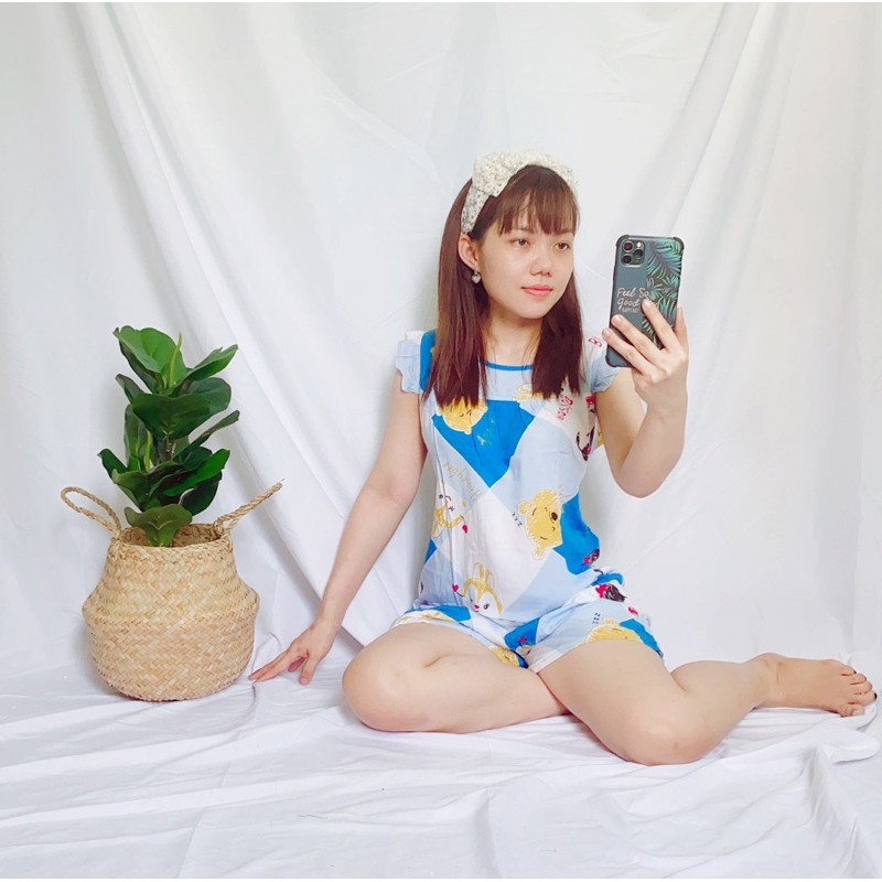 [SIZE 2] Đồ bộ Tole đùi tay cánh tiên-Đồ bộ lanh 2 da loại 1 dễ thương