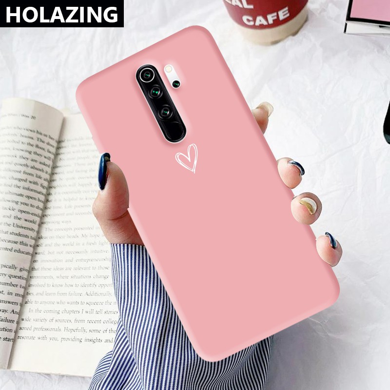 Ốp Điện Thoại Màu Trơn Hình Trái Tim Đơn Giản Cho Xiaomi Redmi Note 10 Pro 9t 9 Pro 9a 9s 8a Redmi Note 8 Pro 10s