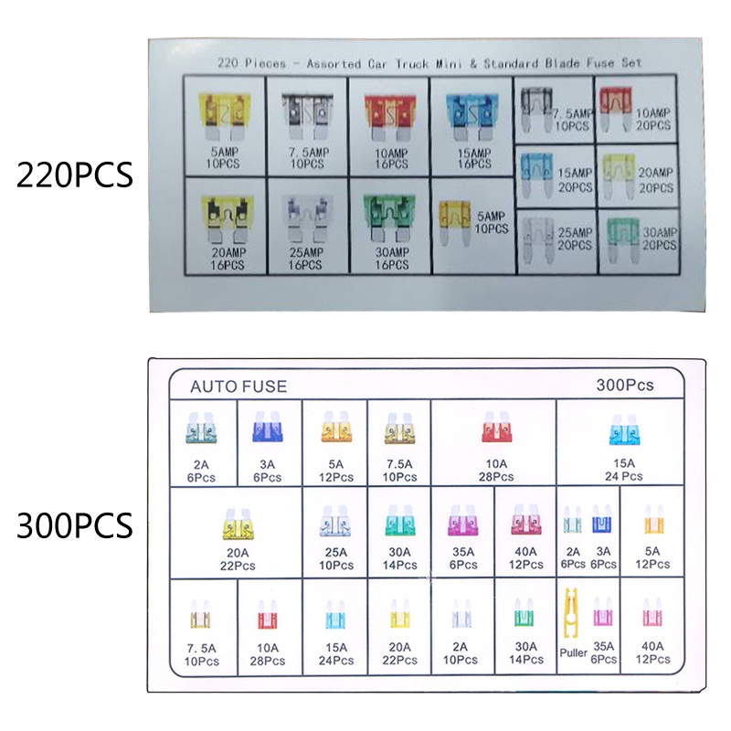 Cầu Chì Ô Tô 5A 7.5A 10A 15A 20A 25A 30A Kèm Hộp Đựng 300 /