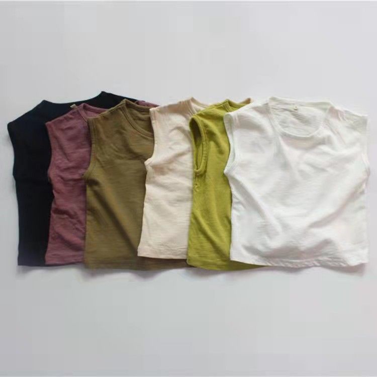 [Babycat] Hàng Có Sẵn Bán Chạy Áo Sát Nách Cotton Mềm Mại Thoải Mái Mùa Hè Phong Cách Nhật Hàn Hàn Quốc Có Thể Giặt Rửa Cho Bé Trai Và Bé Gái