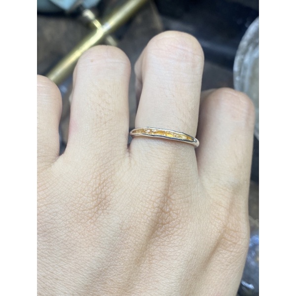 Nhẫn bạc 950 đ.á c.i.tr.i.n T.A vàng!