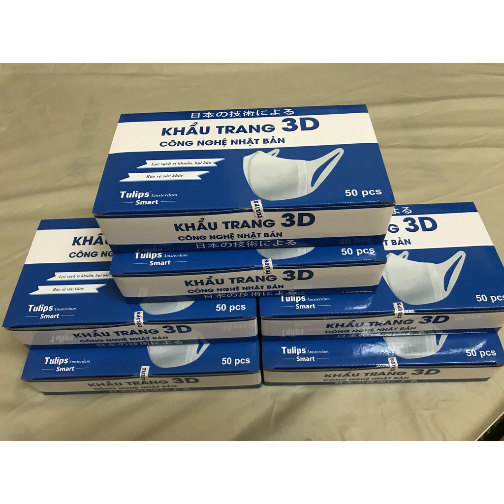 Khẩu Trang 3D Mask Tulips Size M Sử Dụng Công Nghệ Dập Nhật Bản