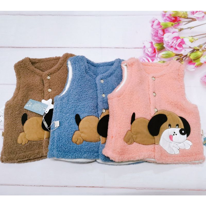 Áo gile lông xù QCCC cho bé 7 - 15 kg