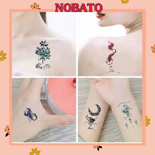 Set 30 tờ hình xăm nước dán phong cách Hàn Quốc HX1