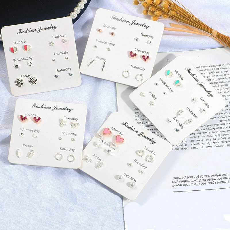 Bộ 6 đôi hoa tai xỏ phong cách Nhật Bản và Hàn Quốc dành cho nữ