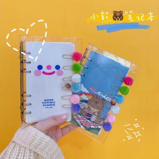 Sổ Tay Bìa Mềm Trong Suốt In Hình Mặt Cười Đám Mây Dễ Thương