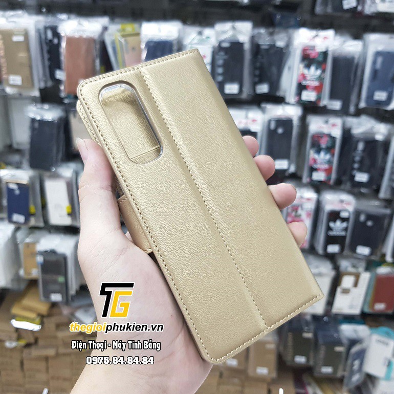 Bao da dạng ví OPPO Reno4, Reno4 Pro hiệu Hanman có quai cài | BigBuy360 - bigbuy360.vn