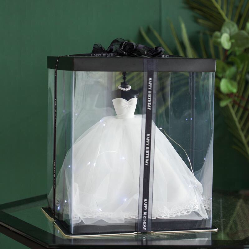 Mô hình hộp quà váy cưới mini  Hàng sẵn - tự lắp hộp