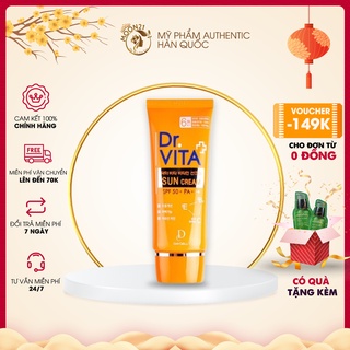 Kem chống nắng dược mỹ phẩm nâng tone Hàn Quốc Daycell Dr.Vita Spf50 PA++++ 50ml