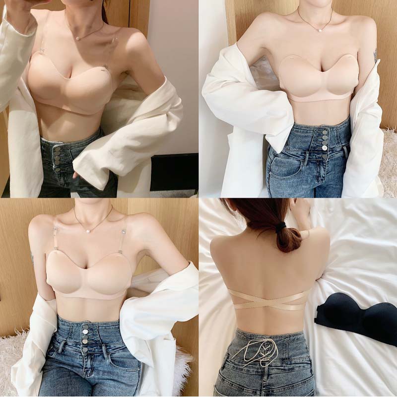 Áo Lót Nữ ❤️FREESHIP❤️ Áo Bra Đúc Su Quây Ngực Bàn Tay Kèm Quai Trong