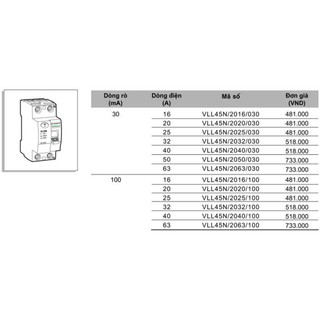 CB chống giật SINO VANLOCK 63A-30mA