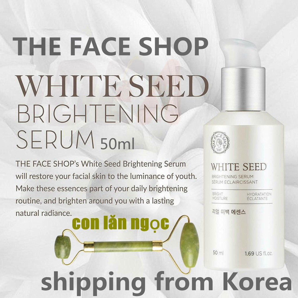 Tinh Chất Hạt Cây 50ml Làm Sáng Da//THE FACE SHOP WHITE SEED BRIGHTENING SERUM 50ml//WHITE SEED SERUM