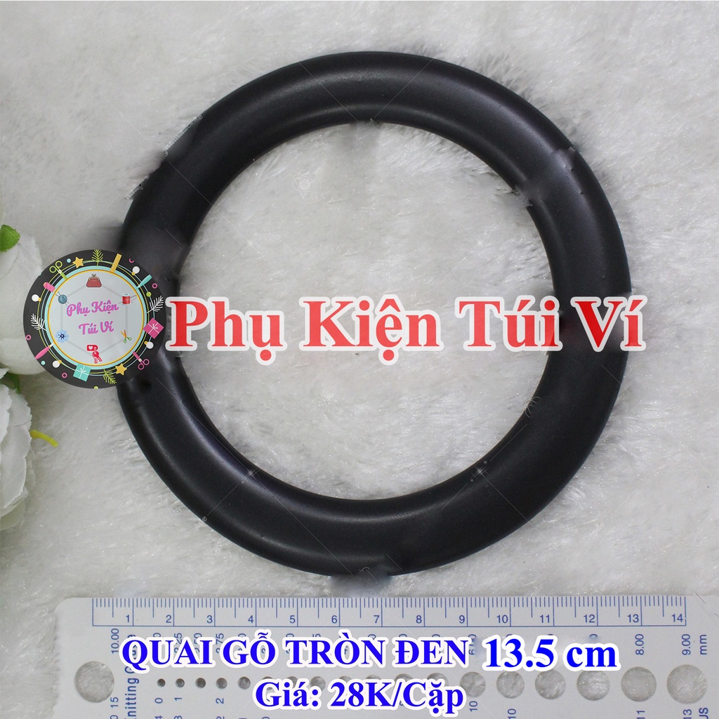 Quai tròn gỗ làm túi xách size 11.5cm, 12.5cm và 13.5cm