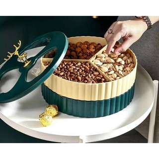 Khay mứt tết, Hộp mứt tết 2 Tầng Cao Cấp, Sang Trọng, Hiện Đại Phong Cách Châu Âu