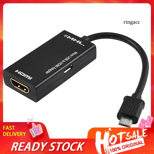 Cáp Chuyển Đổi Mhl Micro Usb Sang Hdmi A / V Tv Cho Htc Sony Samsung Hdtv