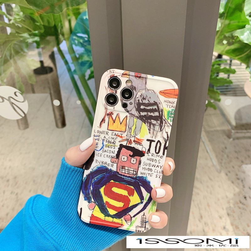 Ốp Điện Thoại Mềm In Hình Siêu Nhân Graffiti Cho Iphone 12 Pro Max 11 X Xs Xr 7p