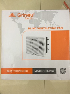 Quạt Thông Gió Grineu GEB 15B2 ( Kích thước lỗ chờ 20x20 )