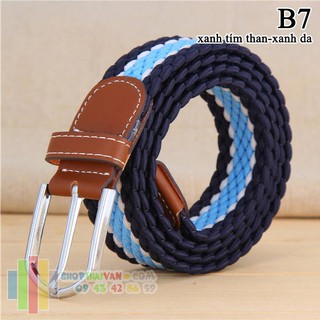 Thắt lưng vải dù co giãn mã B - 12 màu lựa chọn
