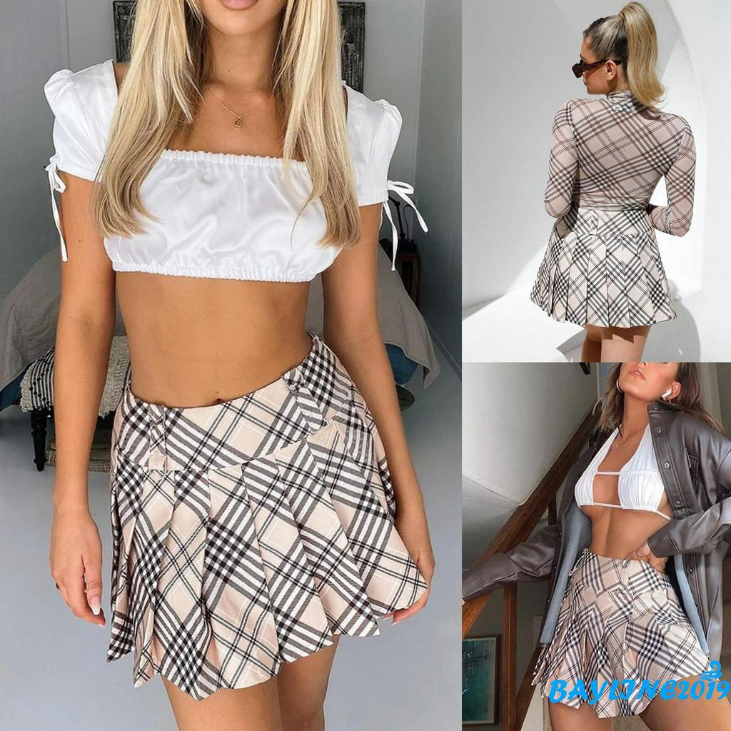 Chân váy caro phong cách quyến rũ hợp thời trang cho nữ