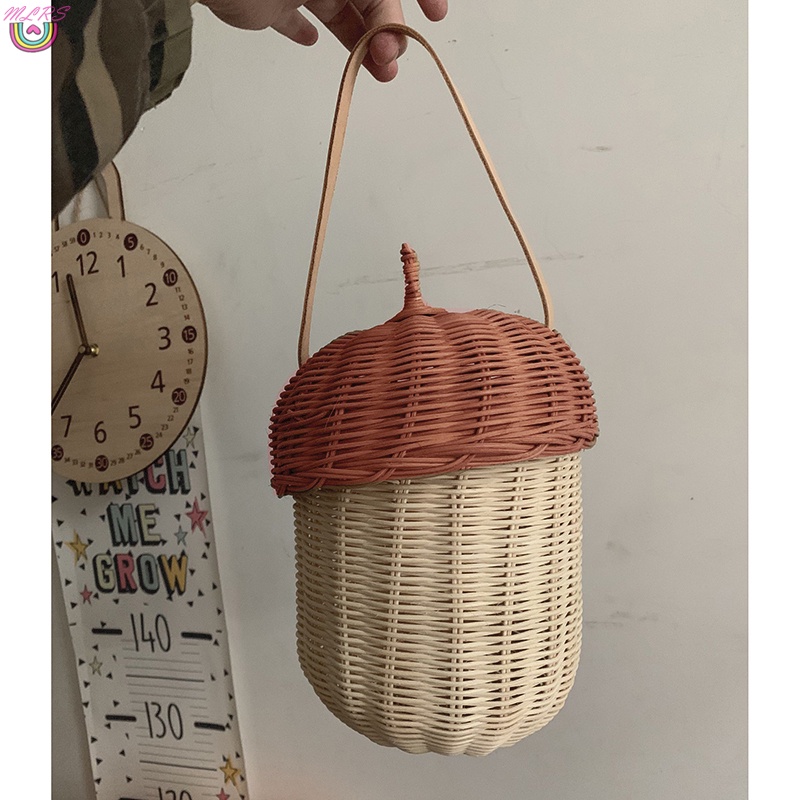 Ba Lô Đan Mây Thủ Công Dễ Thương Thời Trang Cho Bé Gái