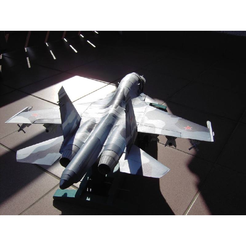 Bộ kit mô hình giấy 3D Máy bay Model Kartonowy - Fly Model 141 - Su-34