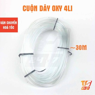 Cuộn Dây Oxy 4mm (~25 Mét) Dùng Cho Thiết Bị Hồ Cá, Bể Thủy Sinh - Dây Dẫn Oxy 4 Ly Máy Sủi, Đá Sủi