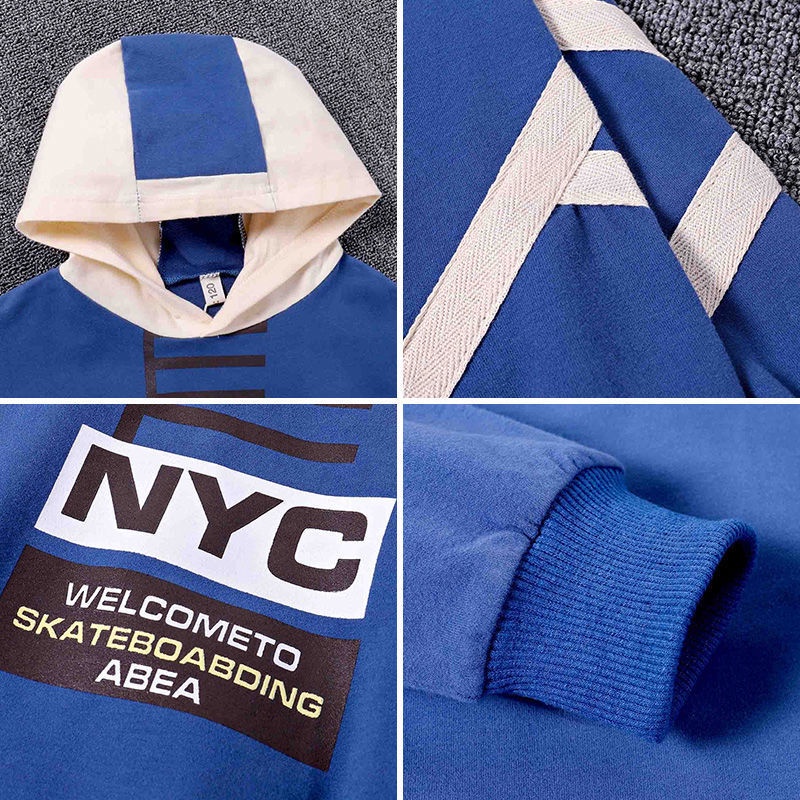 Áo Hoodie Mỏng Hoạt Hình Cho Bé Trai 4-13 Tuổi Kiểu Hàn Quốc 110-160Cm Viền Và Vòng Bít Co Giãn