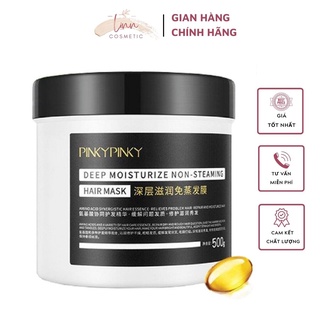 Kem ủ tóc pinky pinky dưỡng tóc giúp tóc mềm mượt, bóng khỏe, phục hồi tóc hư tổn - linn cosmetics
